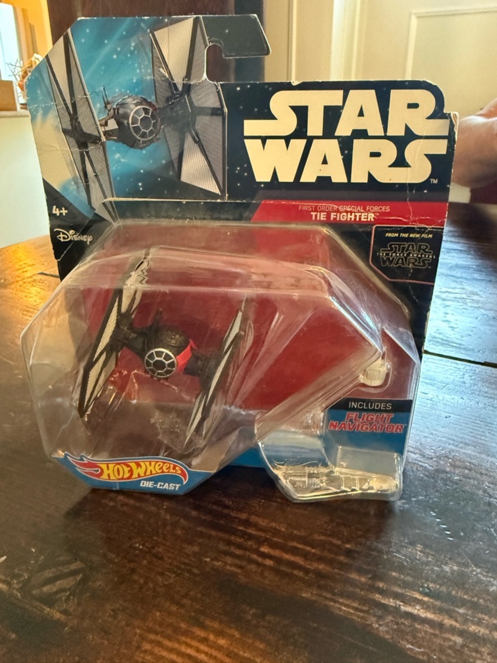 Hot Wheels Star Wars First Order TIE Fighter - Black & Red Die-Cast